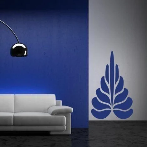 Elegant klasik 004 sticker in a modern living room, adding depth with a muted blue tone.