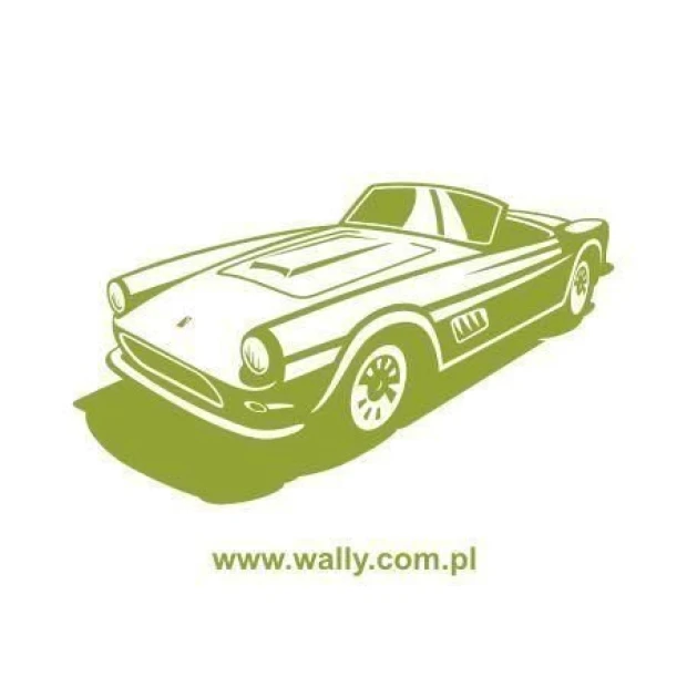 Stylish cabrio-themed sticker in pastel shades, perfect for a child\'s room or modern decor.