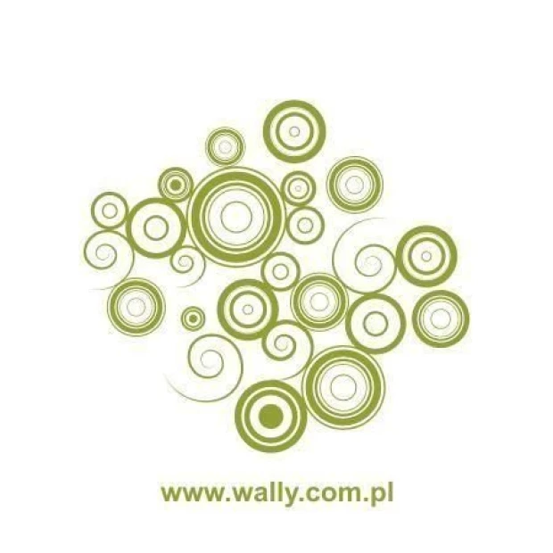 Abstract sticker 0787 in shades of green, perfect for modern interiors, adding a touch of energy.