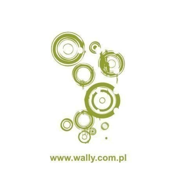Abstract sticker 0790 in shades of green, perfect for enlivening modern interiors with a unique touch.