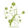 Floral sticker 0791 in soft green shades, perfect for refreshing minimalist interiors.