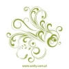 Elegant floral sticker 0792 in shades of green, perfect for a modern living room, adding a touch of lightness.