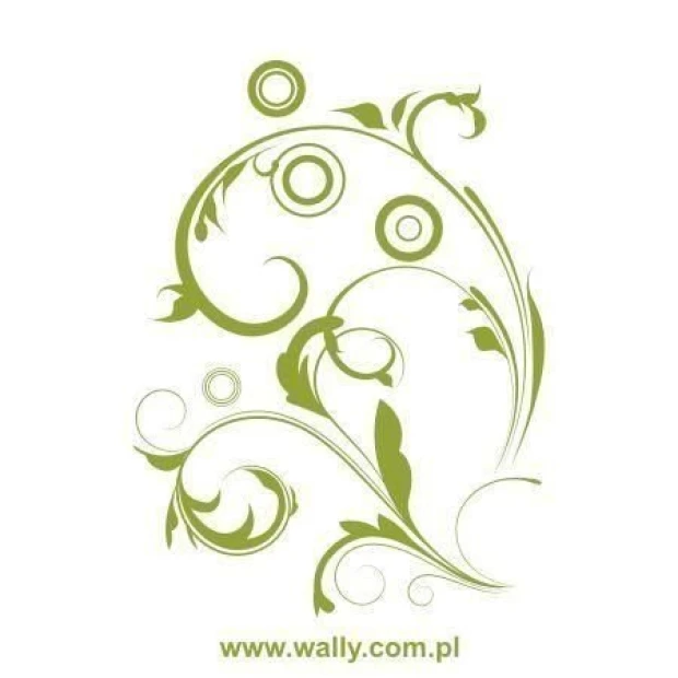 Stylish floral sticker 0795 in shades of green, perfect for refreshing a modern interior.