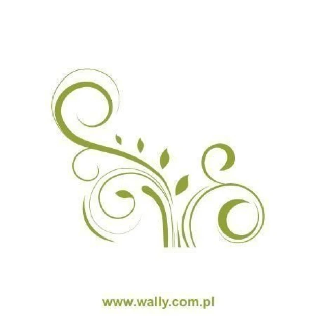 Elegant floral sticker 0800 with delicate green plant patterns, perfect for modern decor.