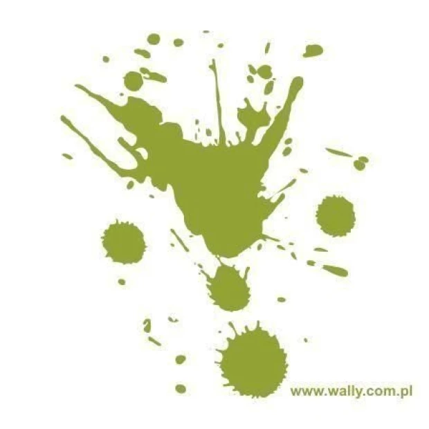 Stylish green inkblot sticker 0801, perfect for modern interiors, adding a touch of energy.