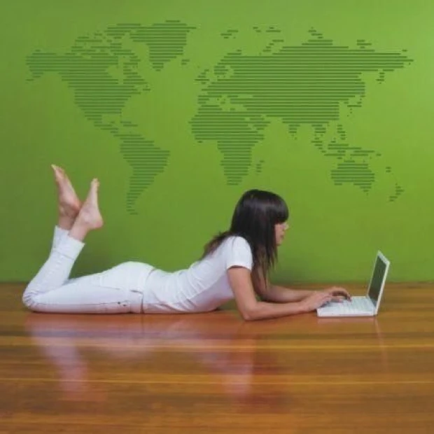 World map sticker 01 in a modern interior, perfect for the office, adding style and character to the space.