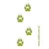 Green paw print decals, perfect for brightening up a child\'s room or pet corner.