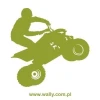 Dynamic quad sticker 0818 in a minimalist style, perfect for a biker\'s room or a young enthusiast.