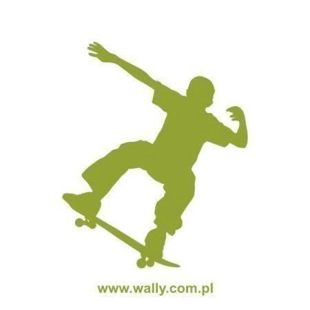 Stylish skater sticker 0805, perfect for a modern youth room, adding energy and passion.