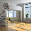 Eiffel Tower sticker in a modern interior, adding elegance and a Parisian vibe to the space.