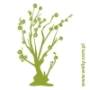Stylish tree sticker 0948 in shades of green, perfect for brightening up modern interiors.