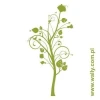 Stylish tree sticker 0950 in a fresh green shade, perfect for a modern interior full of charm.
