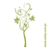 Tree sticker 0953 in a soft green shade, perfect for brightening up a modern living room or cozy space.
