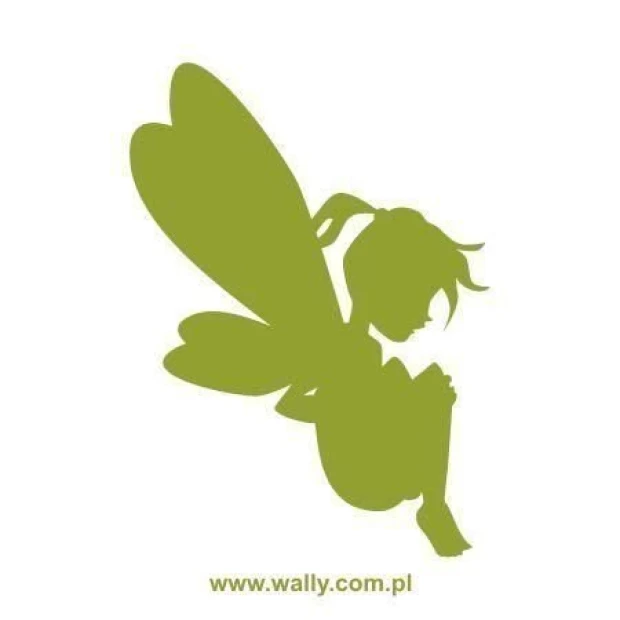 Charming pastel green elf sticker, perfect for a child\'s room or play area.