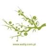 Elegant branch sticker 0944 in green shades, perfect for minimalist interiors, adding a touch of style.