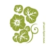 Elegant floral sticker 0974 in vibrant shades of green, perfect for refreshing modern decor.
