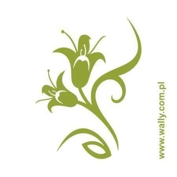 Stylish flower sticker 0978 in soft green shades, perfect for decorating modern interiors.