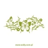 Flower Butterfly Sticker 0902 in soft green shades, perfect for refreshing a bohemian-style interior.
