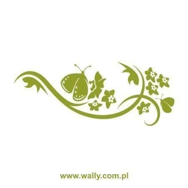 Pastel flower and butterfly sticker perfectly brightens up a cozy children\'s room.
