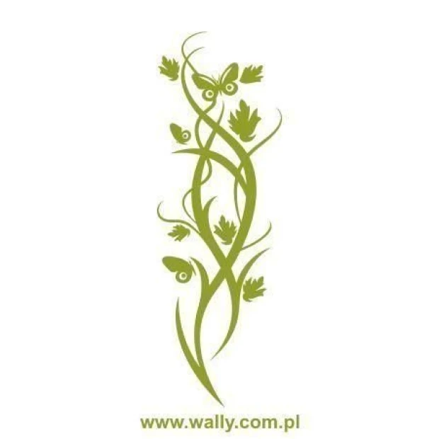 Climbing plant sticker 0899 in a fresh green shade, perfect for enlivening modern interiors.