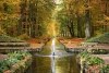 Park wall mural FP 3710 - Park scene with trees in shades of yellow and orange, water in the canal.