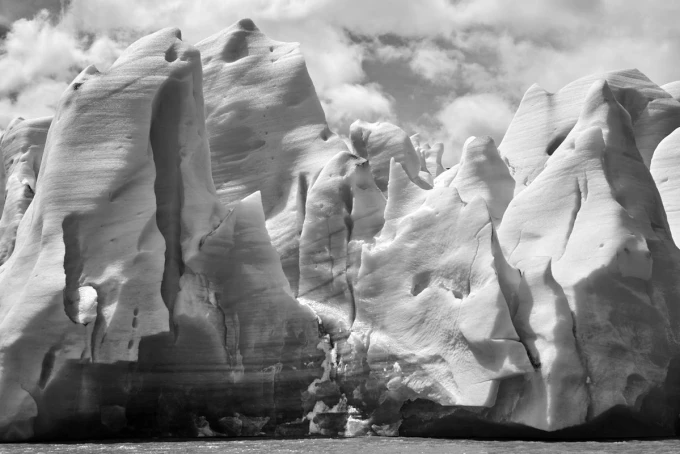 Ice rock wall mural FP 3771 - Graphic design featuring large, sharp forms resembling icebergs in shades of white.