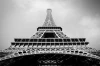 Wall mural of the Eiffel Tower from below FP 4082 - Graphic design featuring the tower\'s metal structure details.
