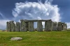 Stonehenge wall mural FP 5555 - Graphic design featuring stone structures in a green setting under the sky.