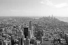 Wall mural New York panorama FP 5781 - Graphic design. View of the city from high buildings and the river.