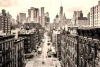New York street wall mural FP 5783 - Urban style decor with gray buildings and cars.