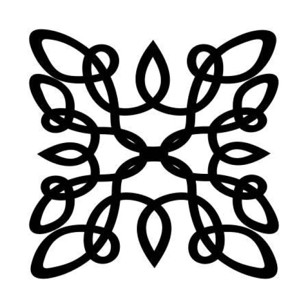 Fantasy painting template 2238 - Graphic design with symmetrical lines and shapes.