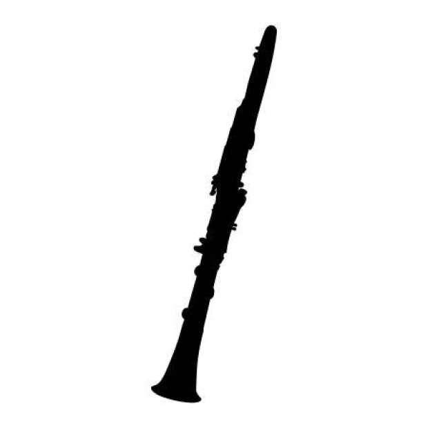 Flute painting template 2255 - Graphic design with clear details and lines in the shape of a flute.