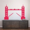 London Bridge painting template 2287 - Living room setup with light-colored walls and gray furniture.