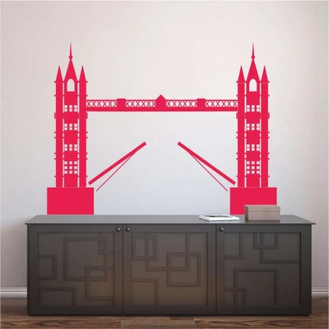London Bridge painting template 2287 - Living room setup with light-colored walls and gray furniture.