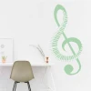 Treble clef painting stencil 2266 - Graphic design with treble clef shape and line patterns.