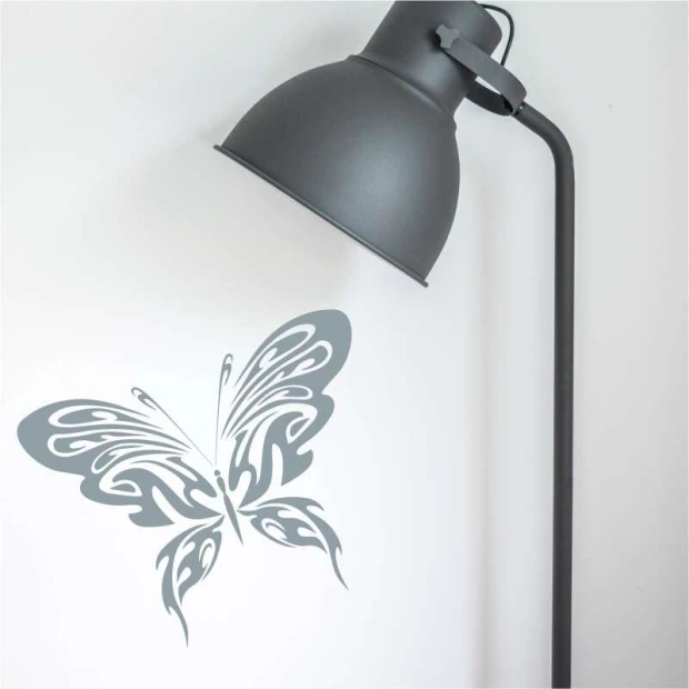 Fire butterfly painting template 2349 - Room setup with light next to bright walls.