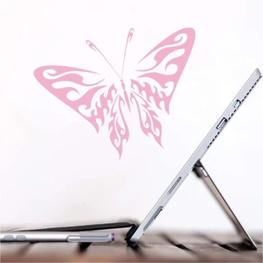 Fire Butterfly Painting Template 2355 - Graphic design featuring a symmetrical butterfly with wavy lines.