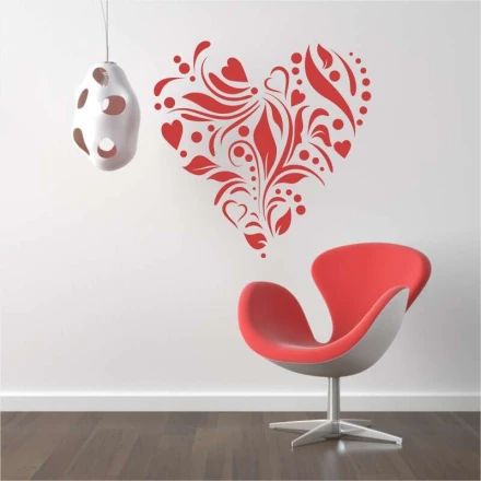 Painting Stencil Heart Ornament 2339