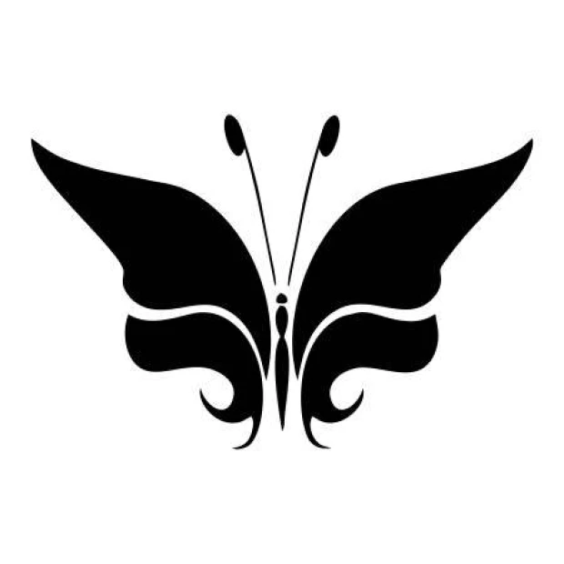 Butterfly painting stencil 2354 - Graphic design with symmetrical wings and delicate lines.