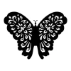 Butterfly ornament painting template 2360 - Graphic design with a symmetrical butterfly motif and intricate details.