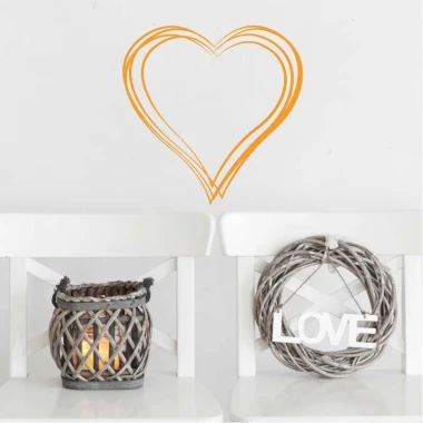 Heart love painting template 2334 - Styled in a modern interior with light walls and minimalist furniture.