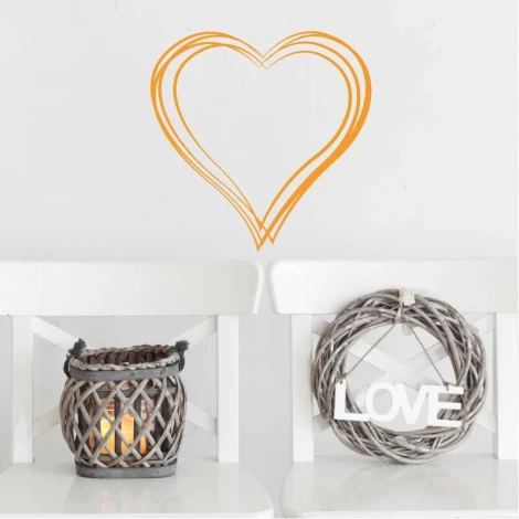 Heart love painting template 2334 - Styled in a modern interior with light walls and minimalist furniture.