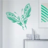Butterfly pattern painting template 2357 - Living room setup with light-colored walls and minimalist furniture.