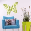 Butterfly wall template 2347 - Living room arrangement. Light-colored walls, furniture in a bold shade.