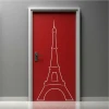 Eiffel Tower wall stencil 2292 - Graphic design featuring the tower\'s shape with clear lines and architectural details.