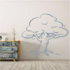 Wall tree template 2375 - Living room decor with light-colored walls and rustic wooden furniture.
