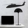 Helicopter stencil 2299 - Graphic design with clear details of the rotor and fuselage shape.
