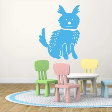 Bunny template 2267 - Decor in a child\'s room with light walls and colorful furniture.
