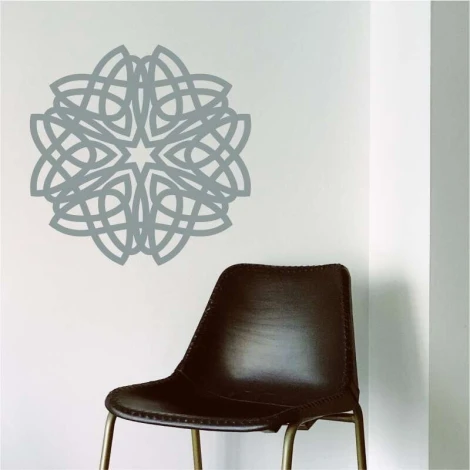 Abstract painting template 2235 - Symmetrical design with intersecting lines.