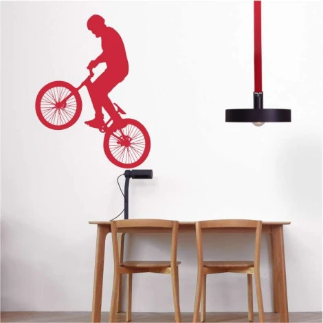 BMX bike painting template 2322 - Office setup with light walls, minimalist furniture, and a pendant lamp.